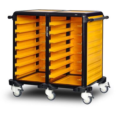 PIMAK-TURCO | GASTROLLEY 75 IKILI SERVIS TEPSI ARABASI, 2 YANI VE ARKASI KAPALI, 101X71X99 CM