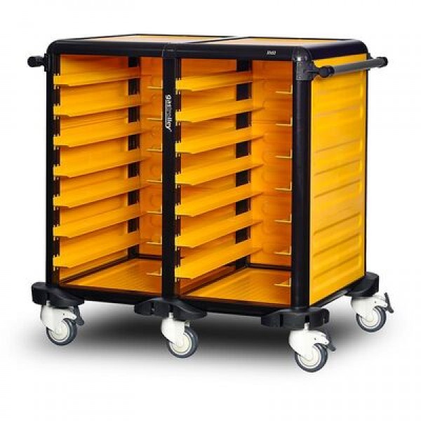 PIMAK-TURCO | GASTROLLEY 75 IKILI SERVIS TEPSI ARABASI, 2 YANI VE ARKASI KAPALI, 101X71X99 CM